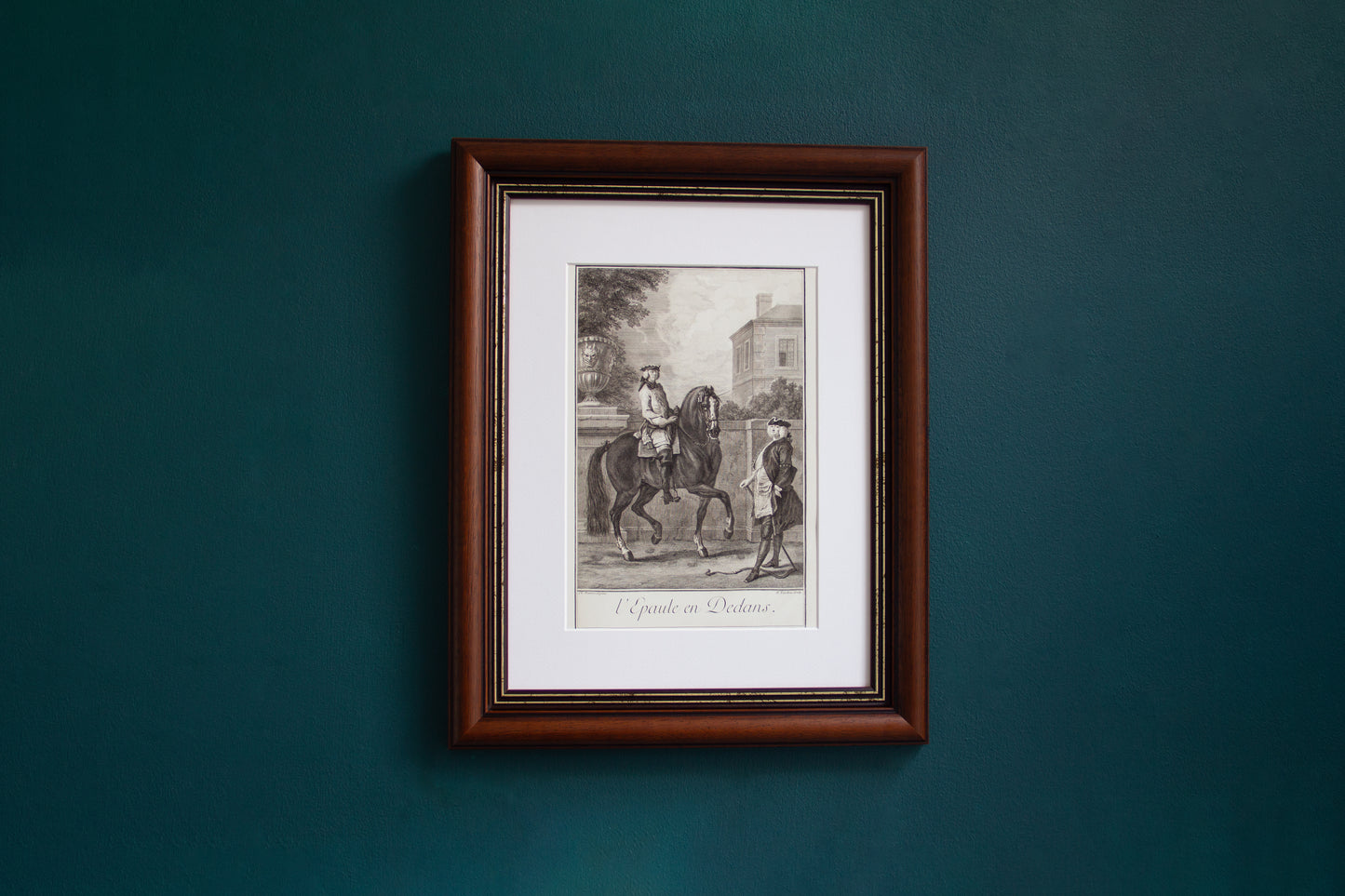 academic art of riding art print old masters gueriniere shoulder-in